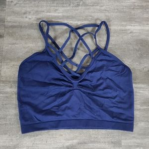 Navy Suzette Collection Longline Sport Bra